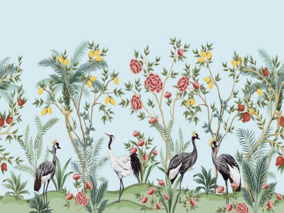 Fototapete Vögel des Botanischen Gartens