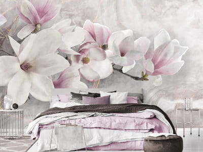 Fototapete Rosa Magnolie 3D