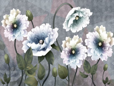 Fototapete Nachtblumen 3D