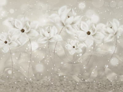 Fototapete Kalte Blumen