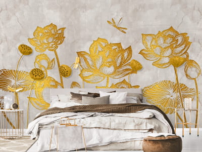 Fototapete Das Geheimnis des Goldenen Lotus 3D