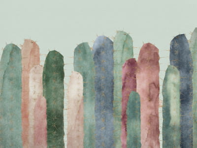 Fototapete Aquarellkakteen