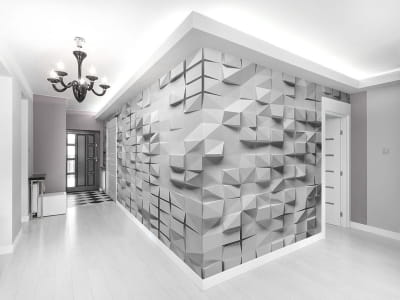 Fototapete Weißes Mosaik 3D