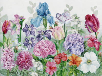 Fototapete Gartenblumen