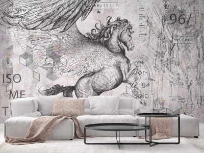 Fototapete Weißer Pegasus