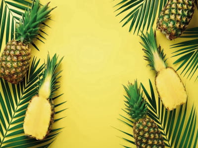 Fototapete Helle Ananas