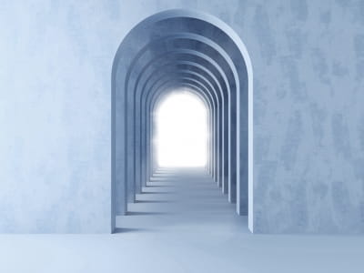 Fototapete Lufttunnel 3D
