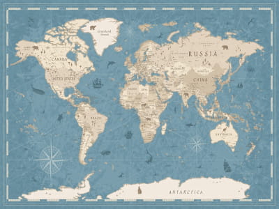 Fototapete Weltkartenatlas
