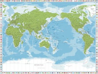 Fototapete Geographischer Atlas