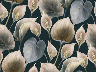 Fototapete Beige Callas