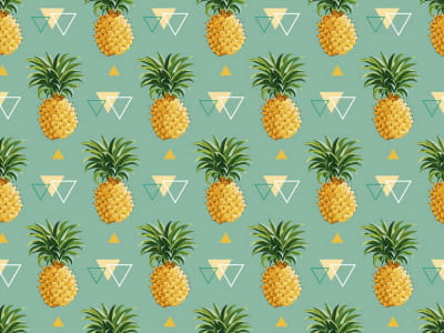 Fototapete Goldene Ananas