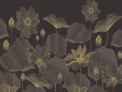 Fototapete Dunkler Lotus