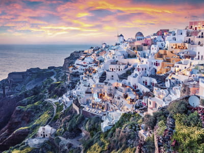 Fototapete Sonnenaufgang auf Santorini