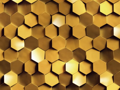 Fototapete Goldene Schuppen 3D