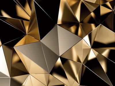 Fototapete Goldene Abstraktion 3D
