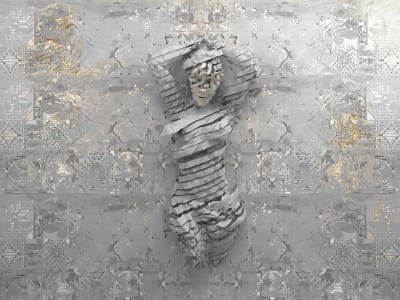 Fototapete Skulptur einer Frau 3D