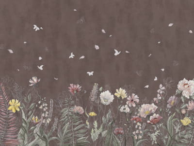Fototapete Feld mit Wildblumen