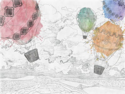 Fototapete Farbige Luftballons
