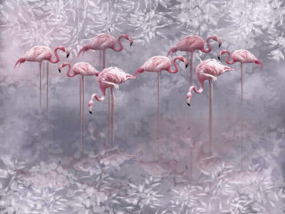 Fototapete Flamingo im Wasser