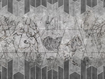 Fototapete Tierwelt, Grafik