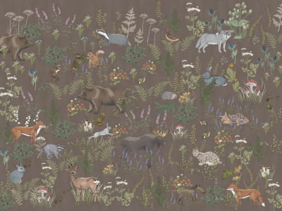 Fototapete Waldwildtiere