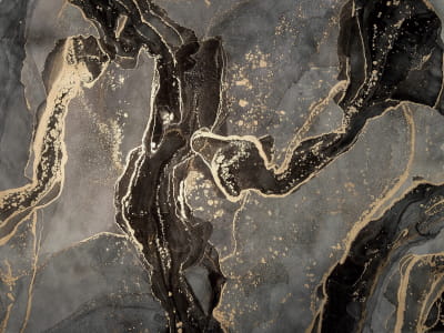 Fototapete Schwarz-goldene Atmosphäre