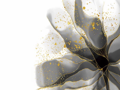 Fototapete Blume, fließende Kunst