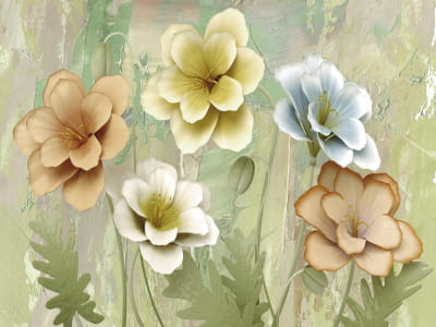 Fototapete Große Blumen 3D