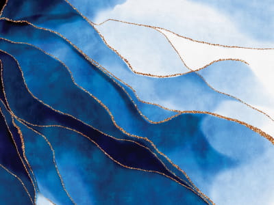 Fototapete Wunderschönes Azurblau, fließend
