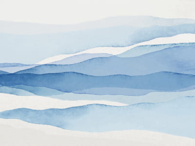 Fototapete Blaues Meer, flüssig