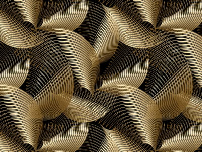 Fototapete Goldene abstrakte Blätter