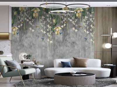 Fototapete Hängende Blumen oder Li