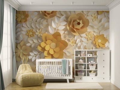 Fototapete Gelbe Blumen 3D