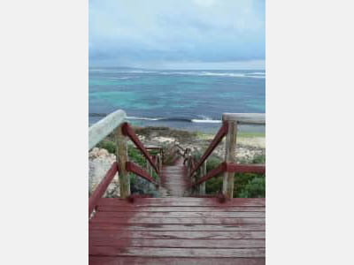 Fototapete Abstieg zum blauen Meer