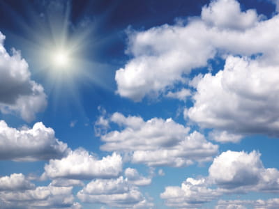 Fototapete Flauschige Wolken
