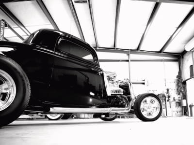 Fototapete Schwarzer Hot Rod