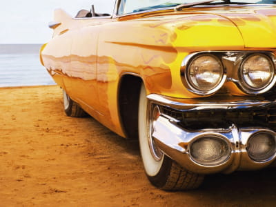 Fototapete Gelber Cadillac