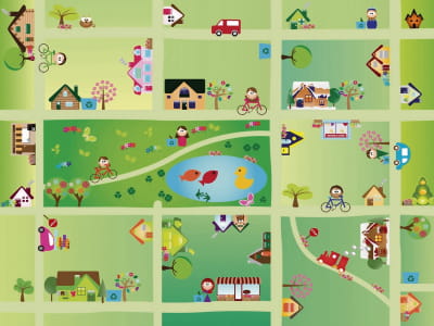 Fototapete Große Kinderstadt