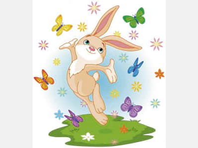 Fototapete Glücklicher Hase