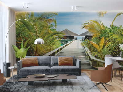Fototapete Bungalow am Pier