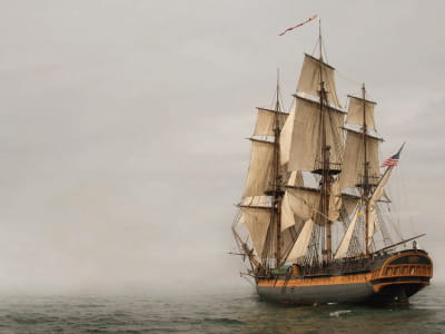 Fototapete Schiff im Nebel