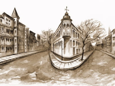Fototapete Stadtstraße