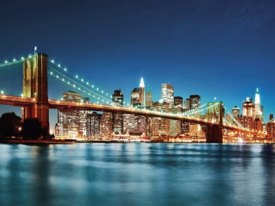 Fototapete Blaue Lichter von Manhattan