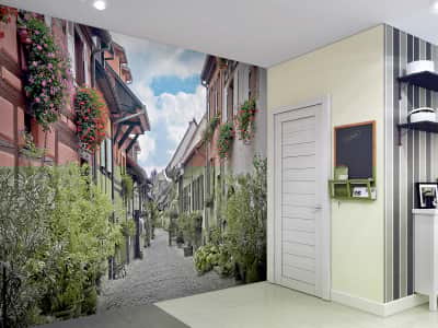Fototapete Blumenstraße in Europa
