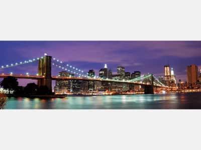 Fototapete Panorama der Brooklyn Bridge