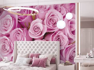 Fototapete Strauß rosa Rosen