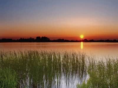 Fototapete Frühlingssonnenuntergang