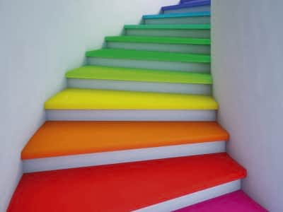 Fototapete Regenbogentreppe