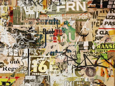 Fototapete Collage aus Zeitungsausschnitten