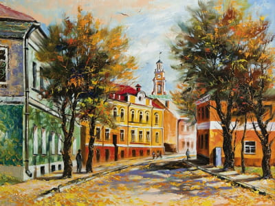 Fototapete Herbst in der Stadt